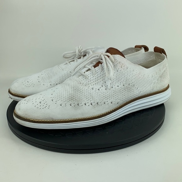 Cole Haan Original Grand Stitchlite Wingtip Oxford White C27963 Men's Size 10.5 - Picture 1 of 12
